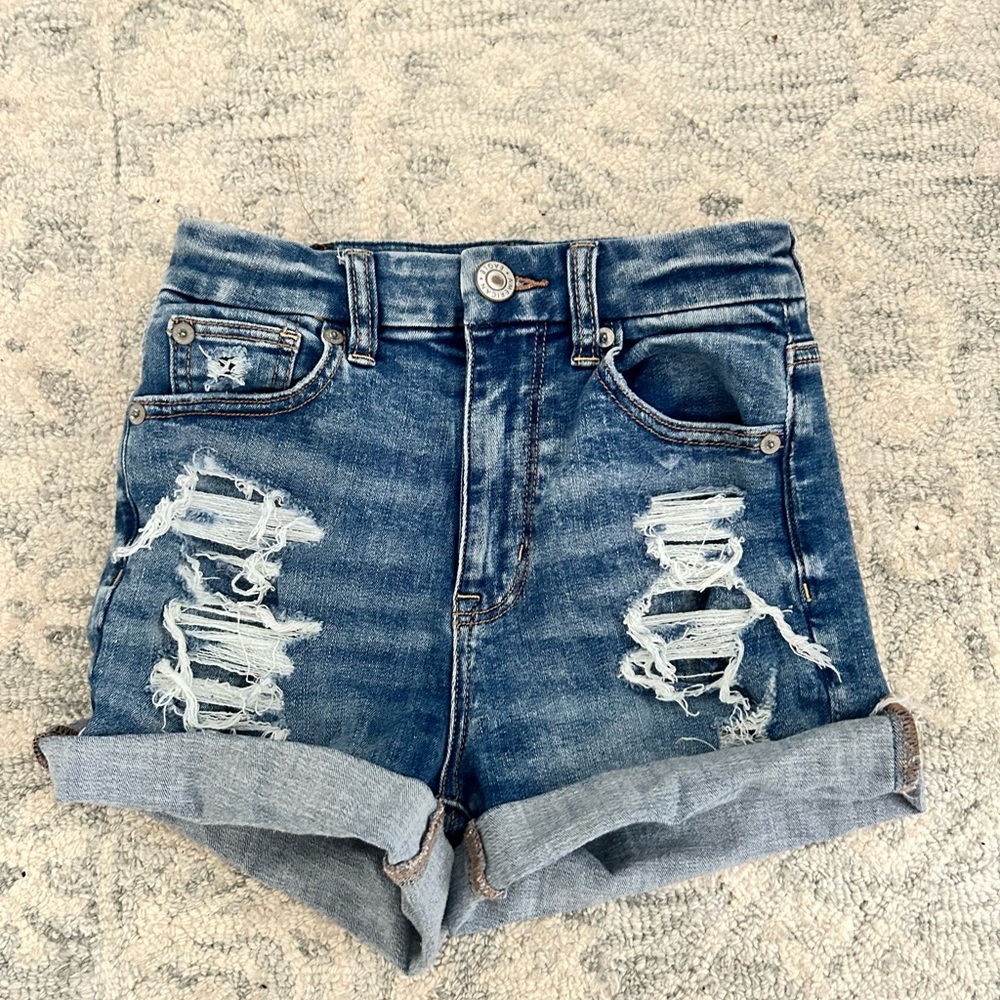 American Eagle Outfitters Blue Jean Shorts High-Waisted